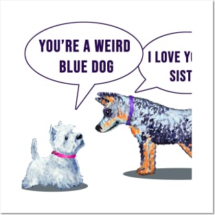 heeler and westie love Posters and Art